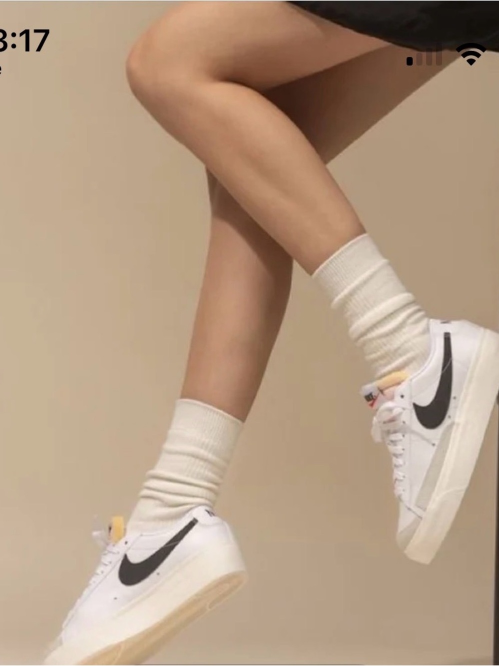 Nike Blazer Loe Cut White Platform Sneakers w Black Swoosh and Red Tongue Logo - Picture 14 of 14